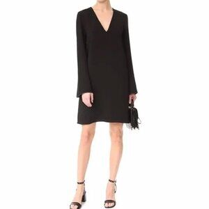 Theory - Small Black Ulyssa Long Sleeve Dress